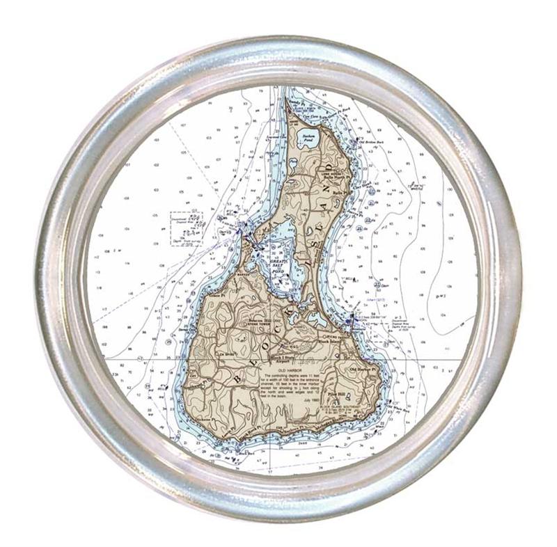 C2487- Block Island Nautical Chart Map Coaster – Marye_Kelley